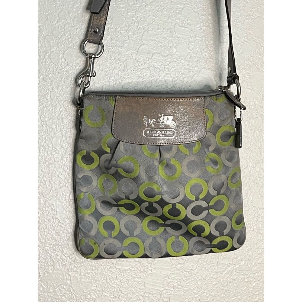 Coach Madison Op Art Signature Messenger Swingpack Crossbody Handbag